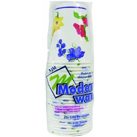 Ajm Packaging Modern ware Cold Paper Cup - Smart Savers, 24PK DC9MW024020AGI